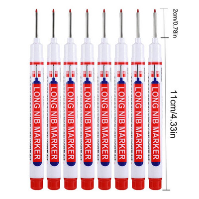 8PCS Olovke s dugim glavama Dekoracija drva za kupaonicu Višenamjenske flomasteri s dubokim rupama