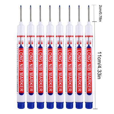 8PCS Olovke s dugim glavama Dekoracija drva za kupaonicu Višenamjenske flomasteri s dubokim rupama