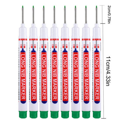 8PCS Olovke s dugim glavama Dekoracija drva za kupaonicu Višenamjenske flomasteri s dubokim rupama