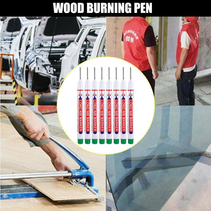 8PCS Olovke s dugim glavama Dekoracija drva za kupaonicu Višenamjenske flomasteri s dubokim rupama