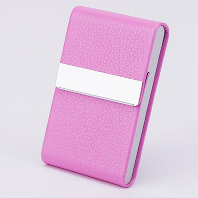 Madingas PU odos vizitinių kortelių laikiklis su magnetine sagtimi plona kišenė vardinių kortelių laikiklis nerūdijančio plieno kredito kortelės ID dėklas