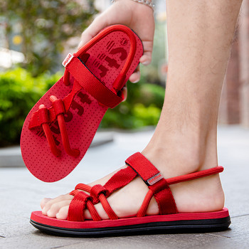 Summer ανδρικά Sandalias Gladiator σανδάλια για ανδρικά παπούτσια για ζευγάρια στην παραλία Leisure Αντιολισθητικά παπούτσια σε ίσια παντόφλες Γυναικείες τσουλήθρες