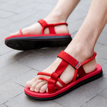 Summer ανδρικά Sandalias Gladiator σανδάλια για ανδρικά παπούτσια για ζευγάρια στην παραλία Leisure Αντιολισθητικά παπούτσια σε ίσια παντόφλες Γυναικείες τσουλήθρες