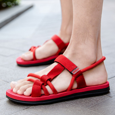 Vasariniai vyriški sandalai Gladiator sandalai vyrams paplūdimio porai batai laisvalaikiui neslystanti avalynė Plokščios šlepetės moteriškos šlepetės