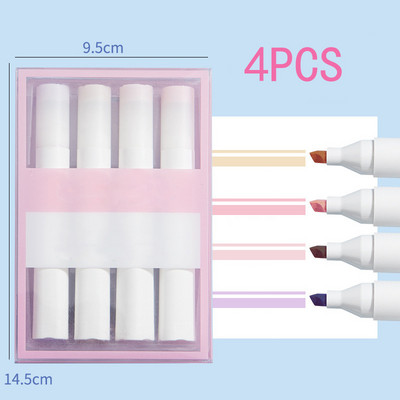 EZONE 4 kom/set Highlighter Zaštita za oči Meki vrh Marker Tečno pisanje Studentski pribor Školski pribor Različite boje