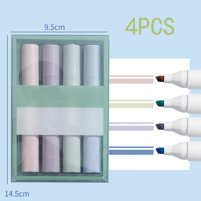 EZONE 4 kom/set Highlighter Zaštita za oči Meki vrh Marker Tečno pisanje Studentski pribor Školski pribor Različite boje