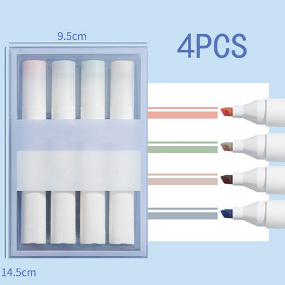 EZONE 4 kom/set Highlighter Zaštita za oči Meki vrh Marker Tečno pisanje Studentski pribor Školski pribor Različite boje
