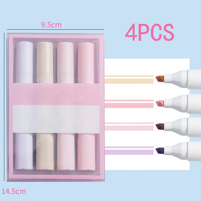 EZONE 4 kom/set Highlighter Zaštita za oči Meki vrh Marker Tečno pisanje Studentski pribor Školski pribor Različite boje