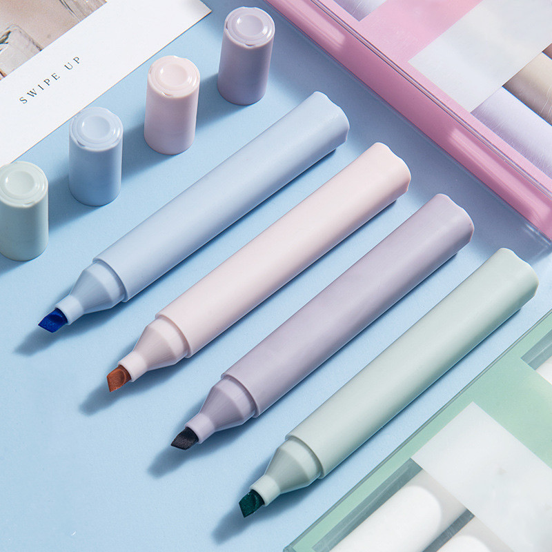 EZONE 4 kom/set Highlighter Zaštita za oči Meki vrh Marker Tečno pisanje Studentski pribor Školski pribor Različite boje