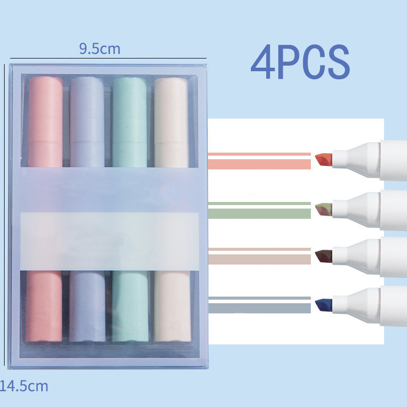 EZONE 4 kom/set Highlighter Zaštita za oči Meki vrh Marker Tečno pisanje Studentski pribor Školski pribor Različite boje