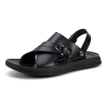 New Fashion Summer Leisure Ανδρικά Παπούτσια Σανδάλια παραλίας Υψηλής ποιότητας Γνήσιο Δερμάτινο Σανδάλια Μαλακό μεγάλο μέγεθος Ανδρικά σανδάλια Μέγεθος 38-44