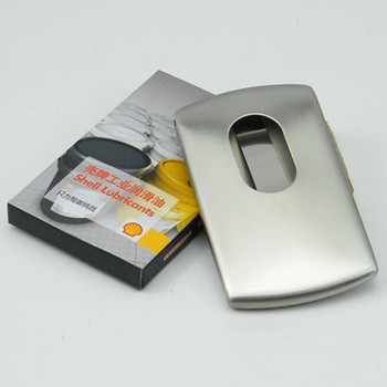 Държач за визитки с ръчно натискане от неръждаема стомана Сребърен тънък джобен калъф за визитки за мъже, жени, работа, офис, поставка за карти с име