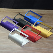 Алуминиев държач за визитки Г-образна форма Поставяне на визитни картички Офис метален калъф за визитки Персонална позиция, моля, изпратете