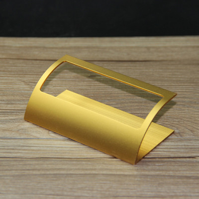 Алуминиев държач за визитки Г-образна форма Поставяне на визитни картички Офис метален калъф за визитки Персонална позиция, моля, изпратете
