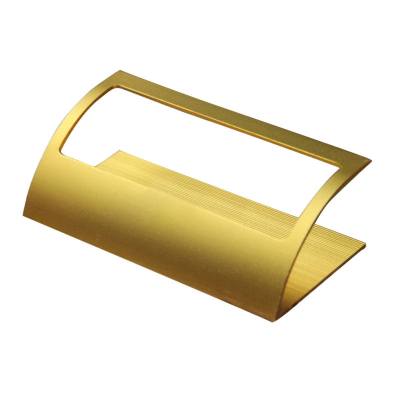 Алуминиев държач за визитки Г-образна форма Поставяне на визитни картички Офис метален калъф за визитки Персонална позиция, моля, изпратете