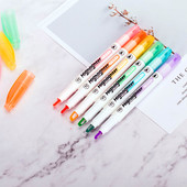 6 bucăți în 6 culori, marcator cu două capete, fereastră vizuală, pix pentru cheie pentru student