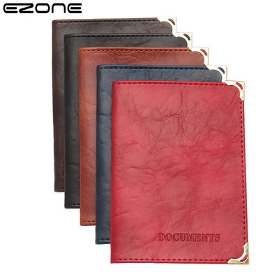 EZONE Auto Driver`s License Bag PU кожен калъф за документи за шофиране на кола Поставка за кредитна карта Портфейл Поставка за визитка Подарък