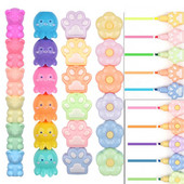 5 boja/kutija Kreativni marker za označavanje u obliku mačje kandže u obliku medvjeda Crtić Slatki student Poklon Linija u boji Marker Olovka Ručni račun Pribor za olovke