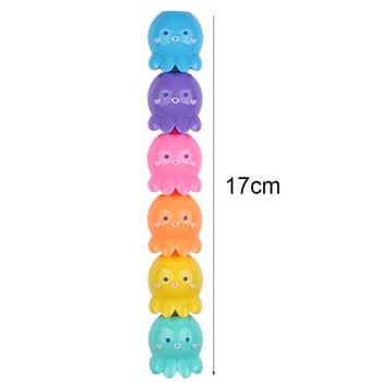 5 цвята/кутия Creative Котешки нокът Bear Shape Highlighter Cartoon Сладък студент Подарък Line Color Marker Pen Hand Account Pen Supplies