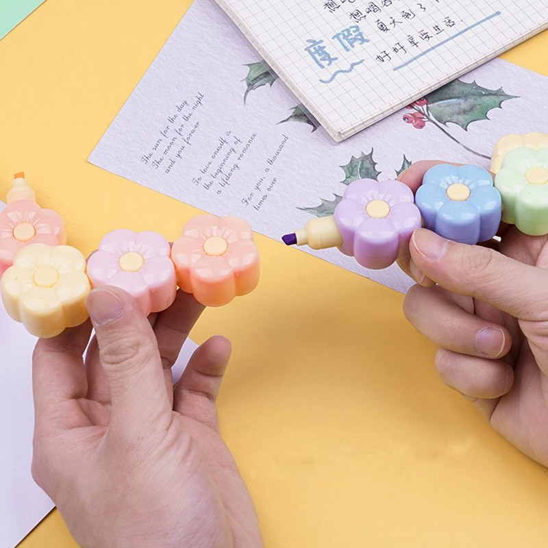 5 boja/kutija Kreativni marker za označavanje u obliku mačje kandže u obliku medvjeda Crtić Slatki student Poklon Linija u boji Marker Olovka Ručni račun Pribor za olovke