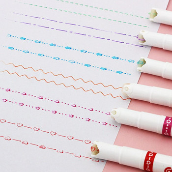 Графити Маркиращи криви линии Коледно цвете с форма на интегрирани маркери Химикалка Крива Маркираща писалка Множество форми