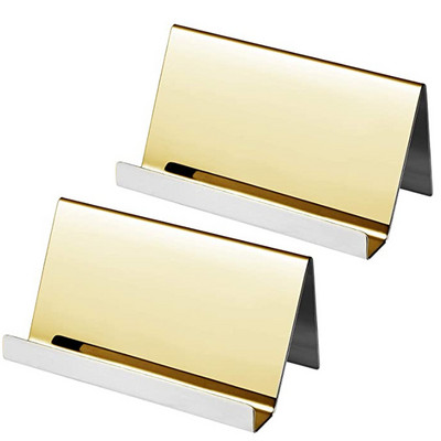 EZONE Držač posjetnica za radnu površinu. Kutija za stolnu policu. Stalak za pohranu. Prikaz od nehrđajućeg čelika. Kreativni uredski prostor za pohranu posjetnica.