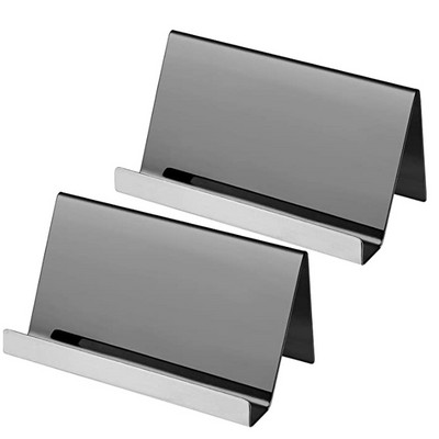 EZONE Držač posjetnica za radnu površinu. Kutija za stolnu policu. Stalak za pohranu. Prikaz od nehrđajućeg čelika. Kreativni uredski prostor za pohranu posjetnica.