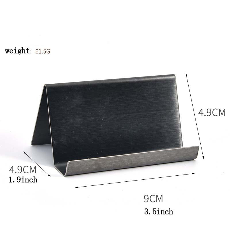 EZONE Držač posjetnica za radnu površinu. Kutija za stolnu policu. Stalak za pohranu. Prikaz od nehrđajućeg čelika. Kreativni uredski prostor za pohranu posjetnica.