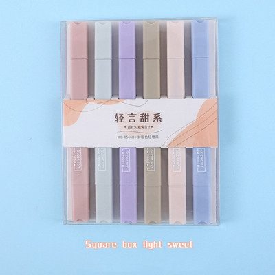 6PCS Olovke za označavanje s dvostrukim vrhom u boji Kawaii Notepad Doodle olovke za crtanje za uredske školske markere Alat za pisanje