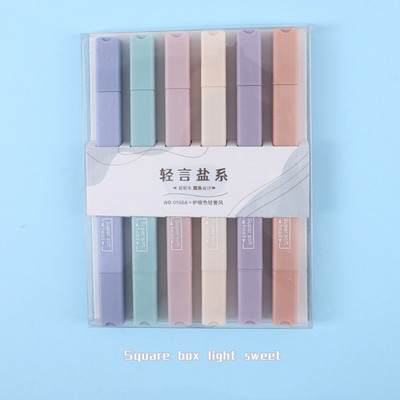 6PCS Olovke za označavanje s dvostrukim vrhom u boji Kawaii Notepad Doodle olovke za crtanje za uredske školske markere Alat za pisanje