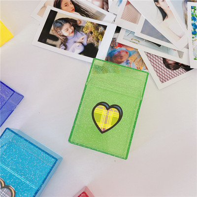 1Pc Ins Pure Color Creative Girl Color Simple Business Card Storage Box ID Holders Card Large Capacity Cards Collection Storage