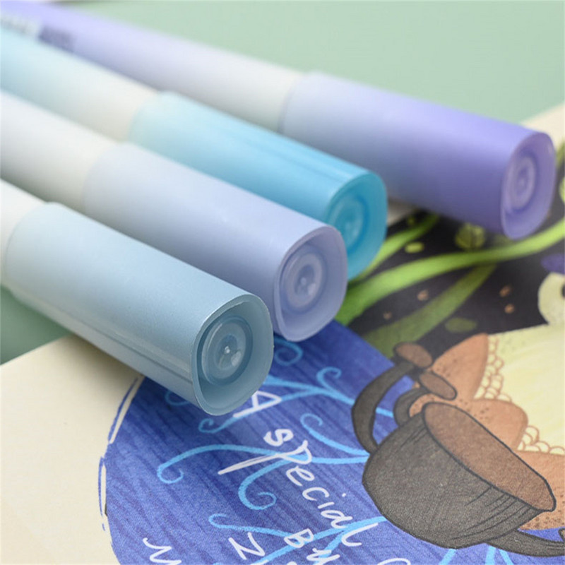 4 bucăți/set pix fluorescent colorat evidențiator gradient pix pentru scris papetărie pentru studenți desen pentru lectură rechizite școlare