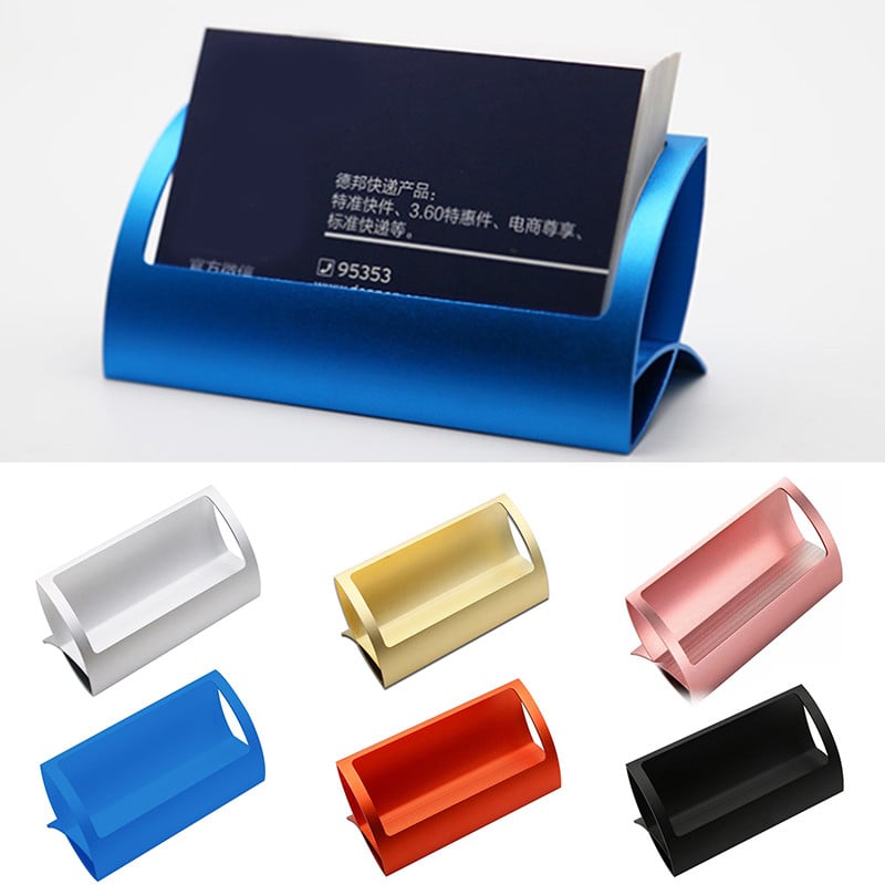 Stalak za prikaz posjetnica od izdržljive legure Izdubljena kartica s imenom Držač papira za bilješke Organizator poslovnih indeksnih kartica Poslovni pribor