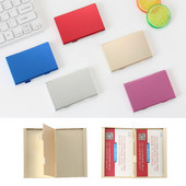 Креативен двуслоен калъф за визитки от неръждаема стомана, метален капак, кредитна карта, алуминиева сплав, държач за визитки, портфейл за карти