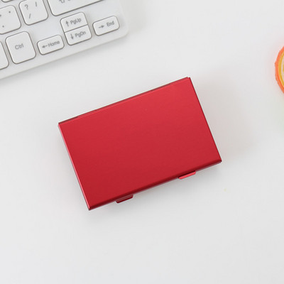 Креативен двуслоен калъф за визитки от неръждаема стомана, метален капак, кредитна карта, алуминиева сплав, държач за визитки, портфейл за карти