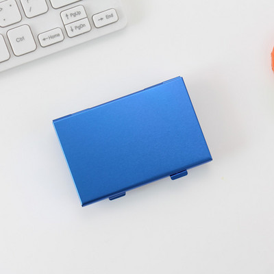 Креативен двуслоен калъф за визитки от неръждаема стомана, метален капак, кредитна карта, алуминиева сплав, държач за визитки, портфейл за карти