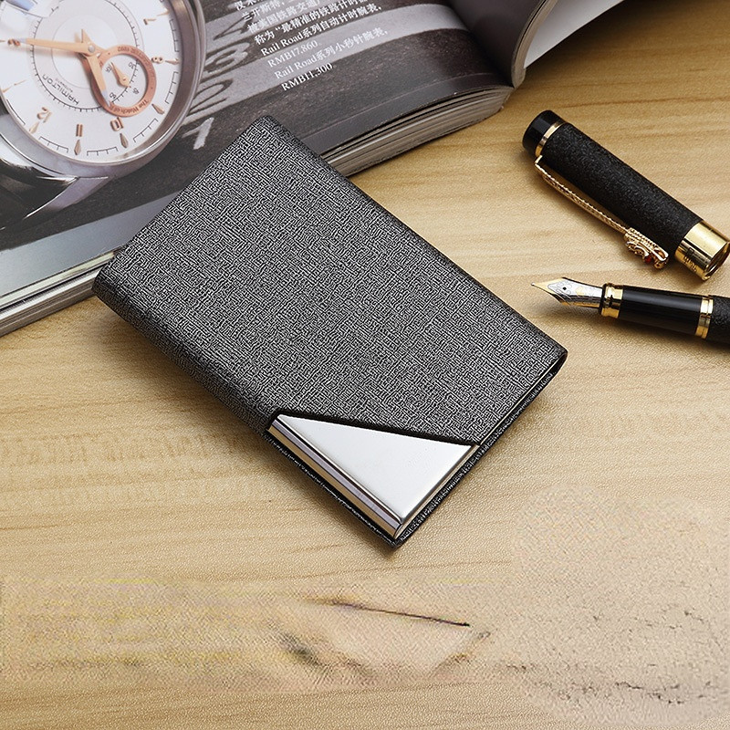 Apsaugos nuo vagystės ID kreditinių kortelių laikiklis Minimalistinis „Porte Carte“ plonas aliuminio metalinis piniginės, kišeninis dėklas Bankas moterims, vyrams, kreditinių kortelių dėžutė