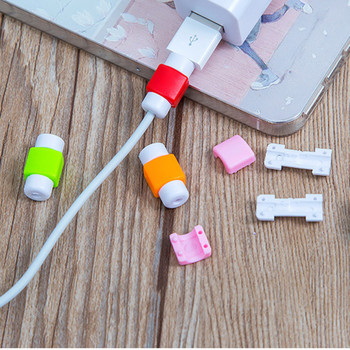 1 бр./лот Сладък протектор за кабелни слушалки за iPhone Sansung HTC USB Цветно зарядно устройство за данни Капак за кабел за слушалки Protetor