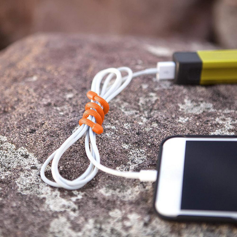 4 tk silikoonist köitmisnööri mähis Andmetraat Kaablihalduslint ja konksu rihmad Sidemed T1B1