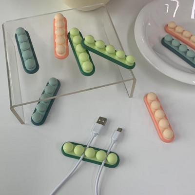 Aranyos szilikon usb szervező kábelcsipesz asztali ütésmentes kábeltartó fali öntapadós kábeltekercselő asztali kábelek támogatása