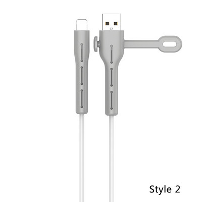 2 TK kaablikaitse Pehme silikoonkate Apple iPhone`i USB laadija kaabli kaitsja purunemisvastane kaabli varrukas säästja traadi kerija