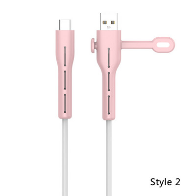 2 TK kaablikaitse Pehme silikoonkate Apple iPhone`i USB laadija kaabli kaitsja purunemisvastane kaabli varrukas säästja traadi kerija
