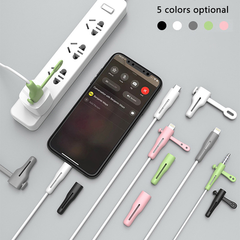 2 TK kaablikaitse Pehme silikoonkate Apple iPhone`i USB laadija kaabli kaitsja purunemisvastane kaabli varrukas säästja traadi kerija