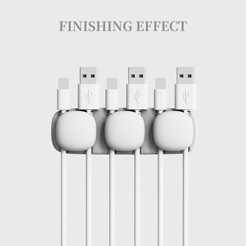 Ατζέντα καλωδίου USB σιλικόνης Περιτύλιγμα καλωδίου Επιτραπέζιο τακτοποιημένο κλιπ διαχείρισης Βάση καλωδίου για ποντίκι Ακουστικά καλωδίων