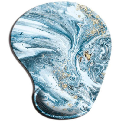 Ergonomska podloga za miša u mramornom stilu s naslonom za zapešće Neklizajuća gumena podloga ispod ruke Ured na stolu Jastučić za ruke Potpora za zapešće