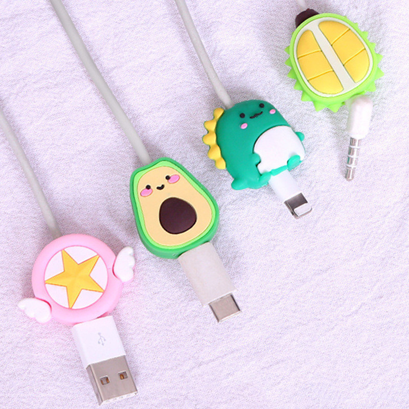 Organizator za namotavanje štitnika za kabel sa slatkim crtanim filmovima za USB kabel za punjenje Kabel za slušalice ugrize Kabel za podatkovnu liniju Prekrasan zaštitni poklopac