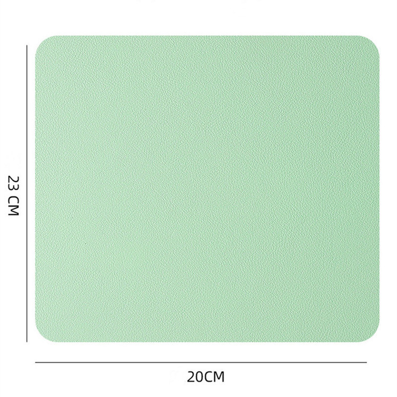Απλό μονόχρωμο PU Δερμάτινο Ματ ποντικιού Αντιολισθητικό Αδιάβροχο 23*20cm Mouse Pad Σχολικά Είδη Αξεσουάρ γραφείου Σετ γραφείου