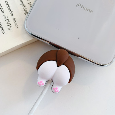 Kawaii Cute Fruit Cartoon Cable Protector Bite Organizer Životinja USB Punjenje Kabel za slušalice Buddy Cellphone Decor Wire