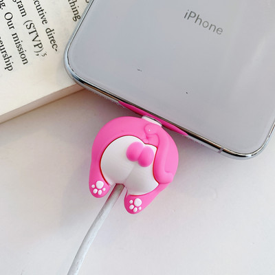 Kawaii Cute Fruit Cartoon Cable Protector Bite Organizer Životinja USB Punjenje Kabel za slušalice Buddy Cellphone Decor Wire