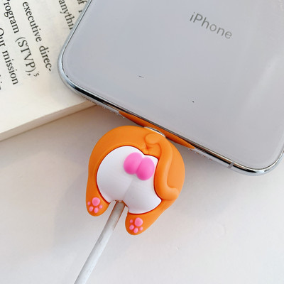 Kawaii Cute Fruit Cartoon Cable Protector Bite Organizer Životinja USB Punjenje Kabel za slušalice Buddy Cellphone Decor Wire